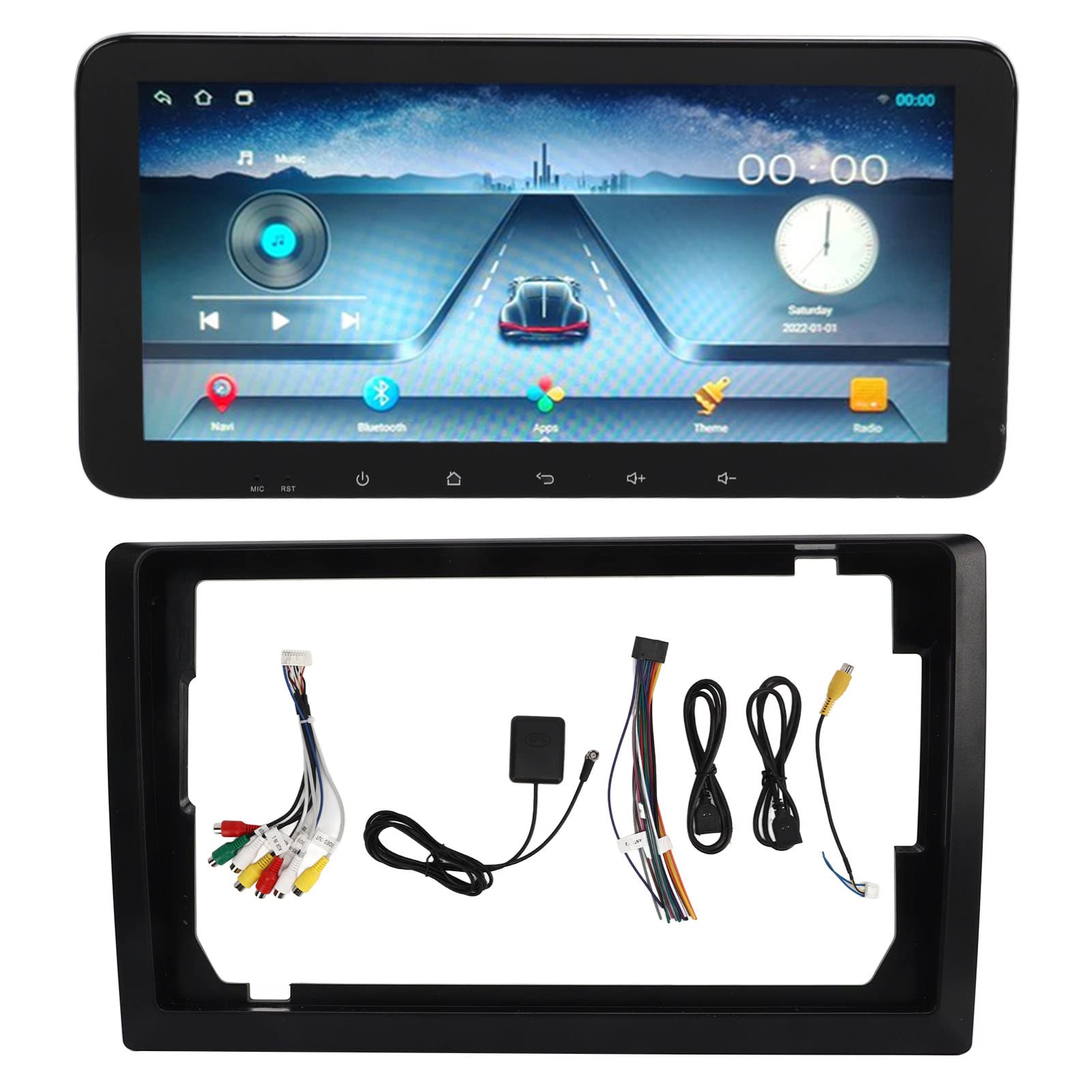GPS ماشین، صفحه لمسی دستگاه مسیریاب ۱۱.۳ اینچ سازگار با اندروید ۱۱، حافظه ۳۲ گیگابایتی، چهار هسته‌ای، بلوتوث، رادیو استریو اف‌ام، وای‌فای