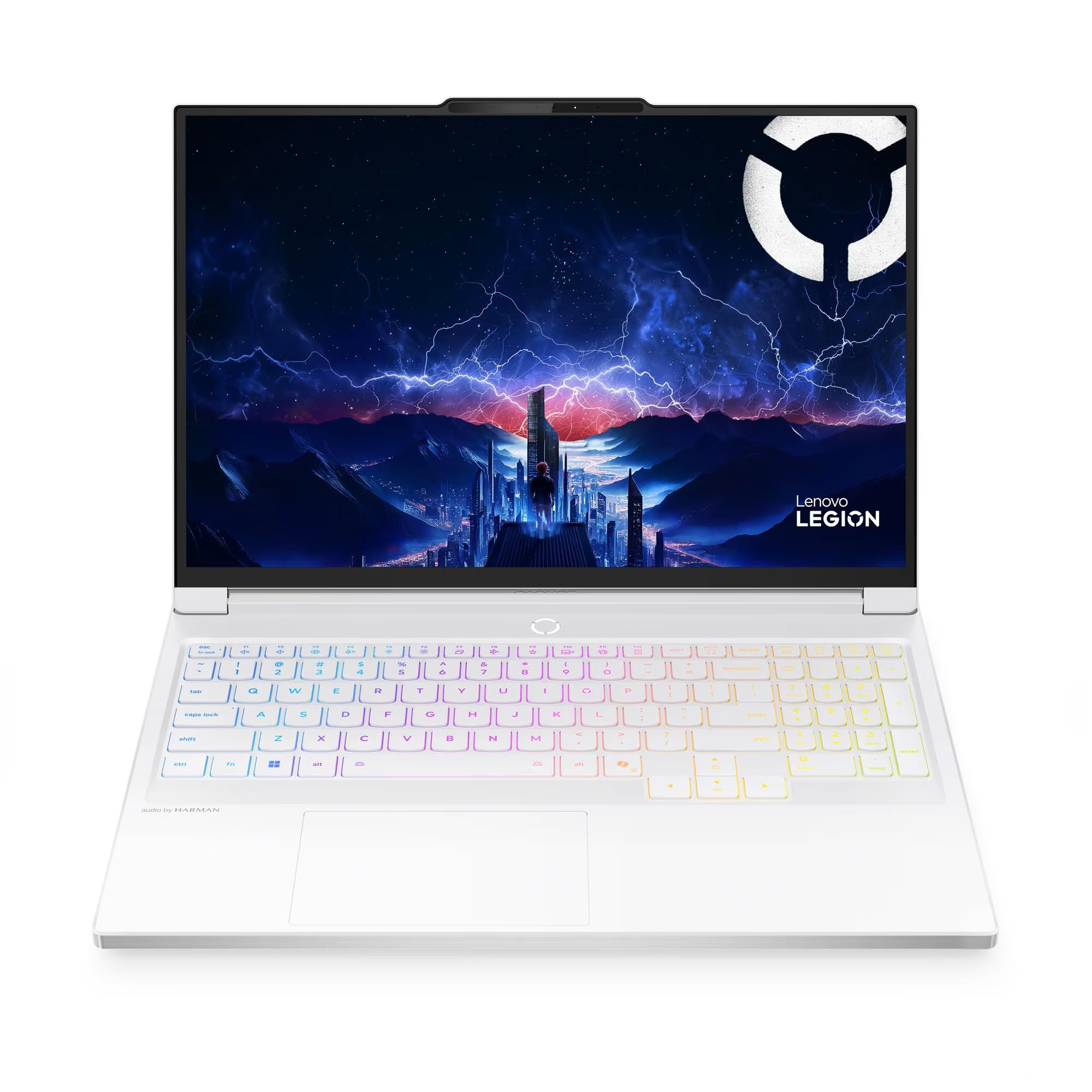 لپ تاپ بازی لنوو Legion 7i نسل 10 با صفحه نمایش 16 اینچی، پردازنده اینتل Core Ultra 9 275HX، کارت گرافیک NVIDIA GeForce RTX 5070، نمایشگر WQXGA OLED با درخشندگی 500 نیت، 32 گیگابایت رم، 1 ترابایت حافظه SSD، صفحه کلید با نور پس‌زمینه Per-Key RGB KYB، و ویندوز 11 Home