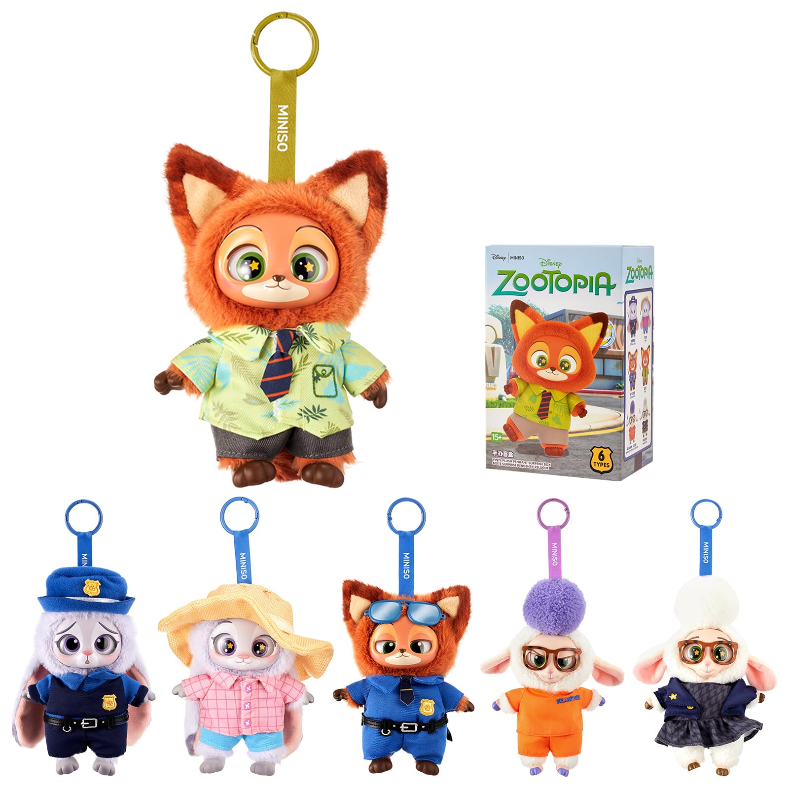 MINISO Disney Zootopia اسباب بازی زیبای پلاش سافت وینیلی Blind Box حیوانات نرم، مجموعه ای از حیوانات مخفی جالب، هدیه ی معجزه آسای مدل شکل سورپرایز برای تزیین خانه، هدایای تولد، جعبه تکی