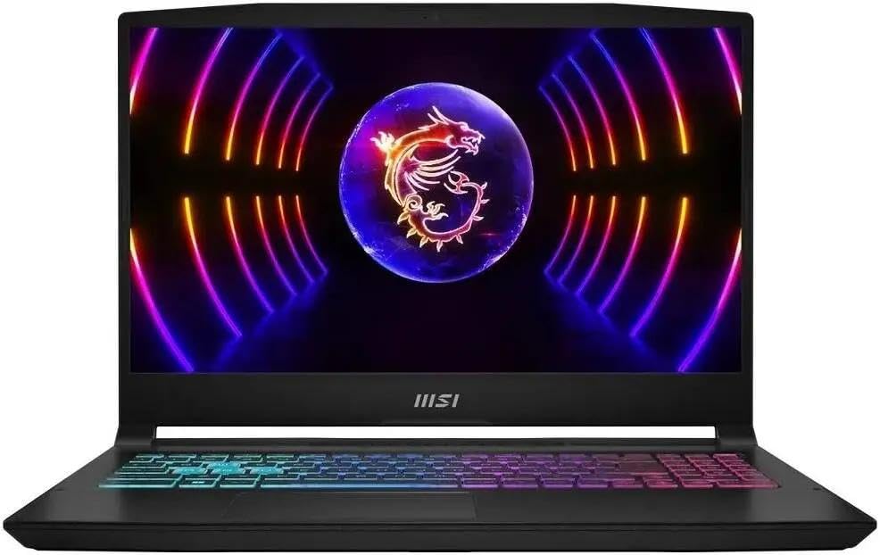 MSI KATANA 15HX GAMING نسل چهاردهم i7-14650HX، 16GB DDR5 RAM، 1TB SSD، 15.6 اینچ (QHD، 2560x1440) 165Hz، NVIDIA RTX 5070/8GB گرافیک، صفحه کلید با نور پس زمینه RGB چهار منطقه‌ای، سیاه، ویندوز 11، صفحه کلید انگلیسی
