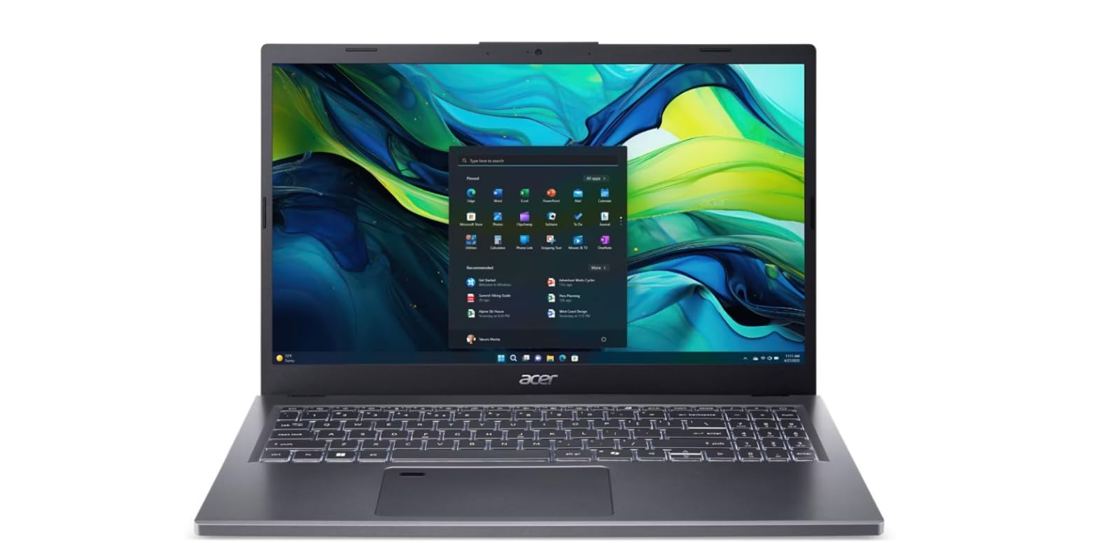 لپ تاپ Acer Aspire A15 (NX.JKVEM.001) | Intel Core i5-13420H | 16GB RAM DDR5 | 1TB SSD | نمایشگر 15.6 اینچی FHD 60Hz | گرافیک Intel UHD | ویندوز 11 Pro (ارتقا یافته) | صفحه کلید با نور پس زمینه | رنگ نقره ای