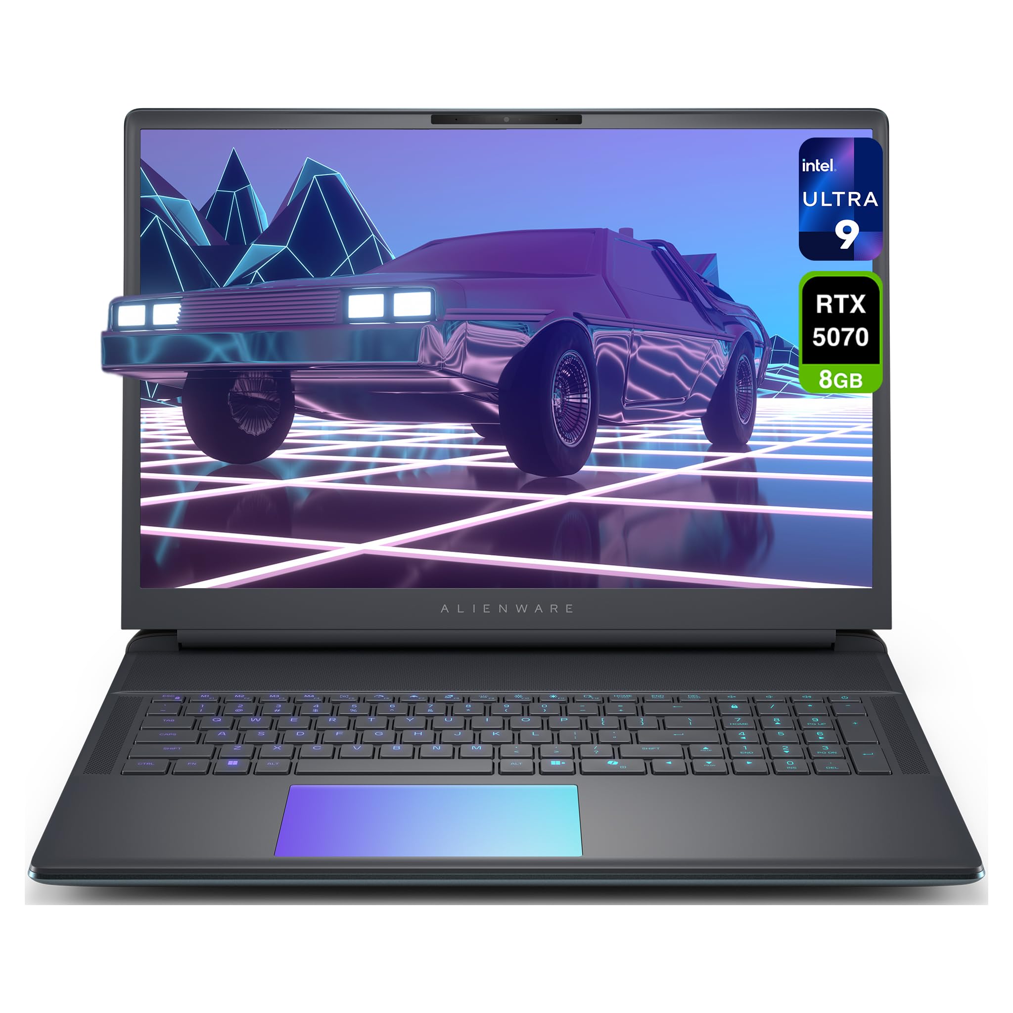 لپ تاپ بازی Dell Alienware 18 Area 51، Intel Ultra 9-275HX، 64 گیگابایت RAM DDR5، 4 ترابایت PCIe SSD، صفحه نمایش 18 اینچی QHD+ (2560x1600) با فرکانس 300Hz، Nvidia GeForce RTX 5070، صفحه کلید با نور پس زمینه، ویندوز 11 خانگی، رنگ لیکوید تیل، 64 گیگابایت RAM، 4 ترابایت SSD W11 Home