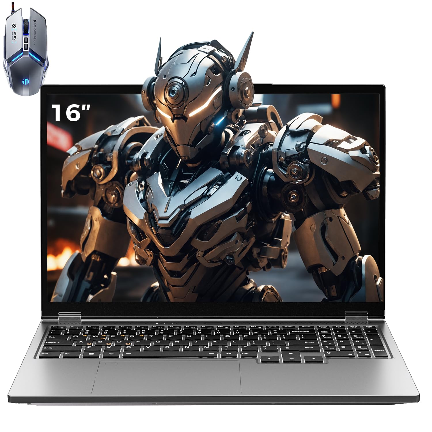 لپ تاپ TOPGRO، نمایشگر Full HD 16 اینچ، Core i9-9980HK(5.0GHz)، NVIDIA GTX1650، 32GB RAM DDR4، 1TB SSD، با WiFi6، BT5.2، ویندوز 11 Pro، کامپیوتر نوت‌بوک با صفحه کلید پشتیبانی‌شده نور پس‌زمینه، رنگ خاکستری i9-9980HK/GTX1650(32GB+2TB)