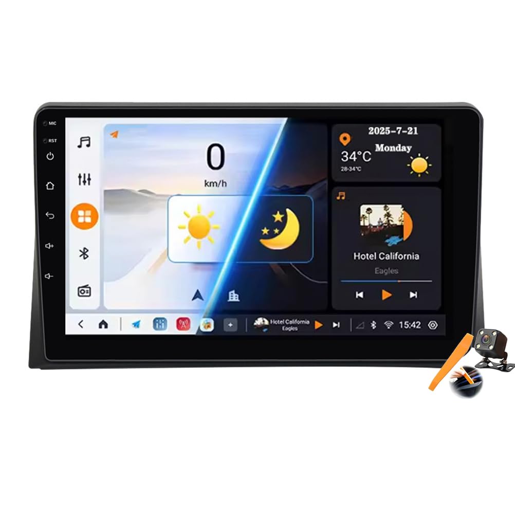 جایگزینی استریو خودروی اندروید 15.0 برای مولتی‌ون T5 2003-2015 با رادیو GPS Sat ناوبری 9 اینچ صفحه‌لمسی DVD پخش چندرسانه‌ای ویدئویی FM گیرنده بلوتوث با اندروید اتو و کارپلی، Y700s