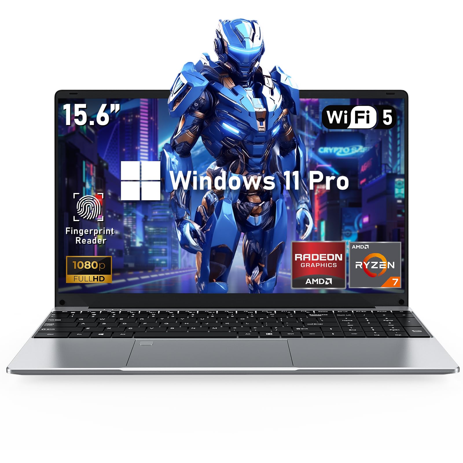 لپتاپ بازی، کامپیوتر لپ تاپ ۱۵.۶ اینچ، پردازنده AMD Ryzen 7 5700U 8C/16T (تا ۴.۳ گیگاهرتز)، ۳۲GB RAM ۱TB SSD، گرافیک AMD Radeon، نمایشگر ۱۵.۶ اینچ با وضوح تصویر FHD 1920 * 1080، WiFi 5، BT5.0، صفحه کلید با نور پس زمینه