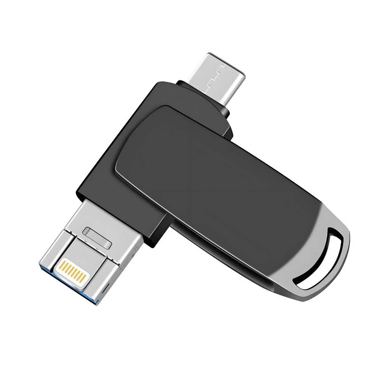 درایو فلش USB 2 ترابایتی برای گوشی‌های همراه، مناسب برای ذخیره‌سازی عکس‌ها در آیفون، کارت حافظه USB C، حافظه خارجی تامب درایو کپی‌گربرای آیفون، آیپد، کامپیوتر و سایر دستگاه‌ها