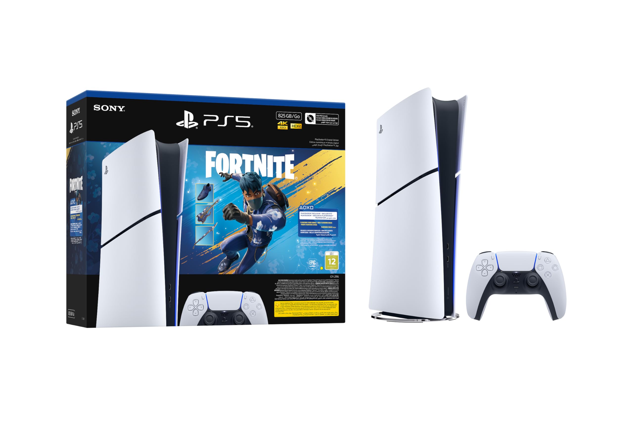 کنسول دیجیتال نسخه محدود فورتنایت PlayStation 5 + Fortnite - نسخه اماراتی PS5 Fortnite Digital Bundle