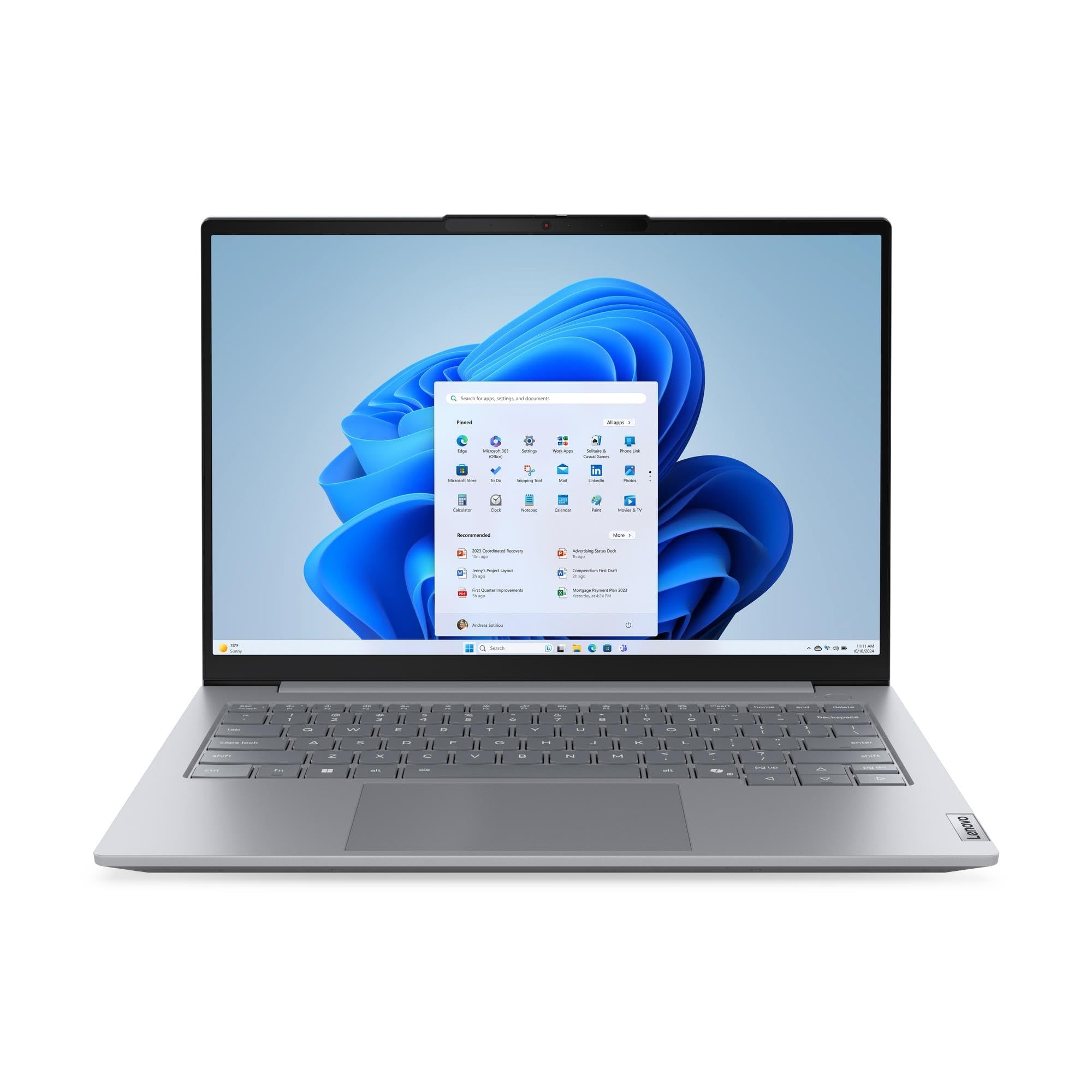 لپ تاپ لنوو تینکبوک 14 G8 IAL ، صفحه نمایش IPS WUXGA 14 اینچی ، پردازنده اینتل کور آلترا 7 255H ، 8 گیگابایت رم DDR5 ، 512 گیگابایت حافظه SSD ، گرافیک اینتل آرک 140T ، کامپیوتر هوش مصنوعی ، صفحه کلید روشن ENG/ARB ، دوربین با کیفیت تصویر FHD ، رنگ آرکتیک خاکستری