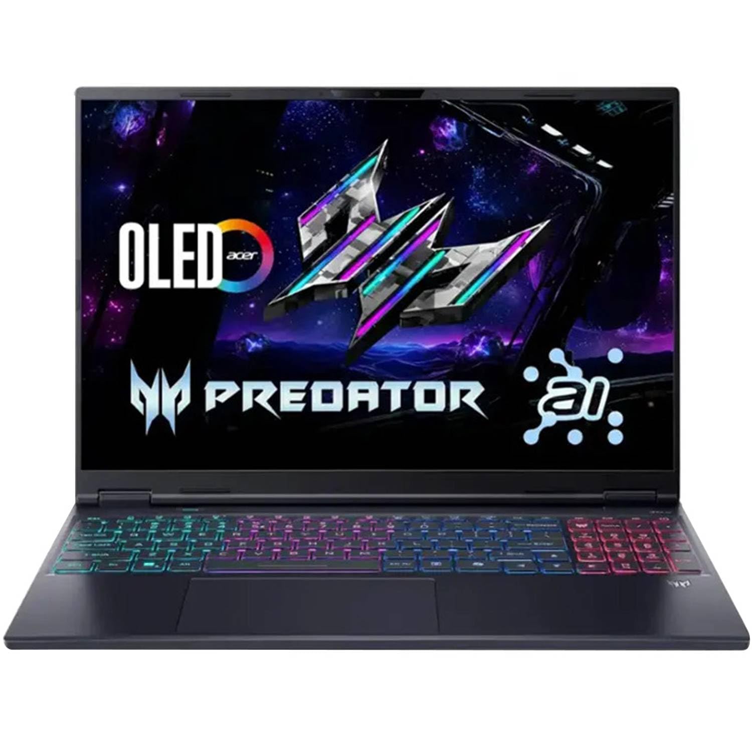 لپ تاپ بازی Acer Predator Helios Neo 16S AI، صفحه نمایش 16 اینچی WQXGA OLED با فرکانس 240Hz، پردازنده اینتل Core Ultra 9 275HX، 16GB RAM DDR5، 1TB حافظه جامد SSD، گرافیک Nvidia RTX 5060 با حافظه 8GB، صفحه کلید انگلیسی، ویندوز 11 هوم، رنگ مشکی