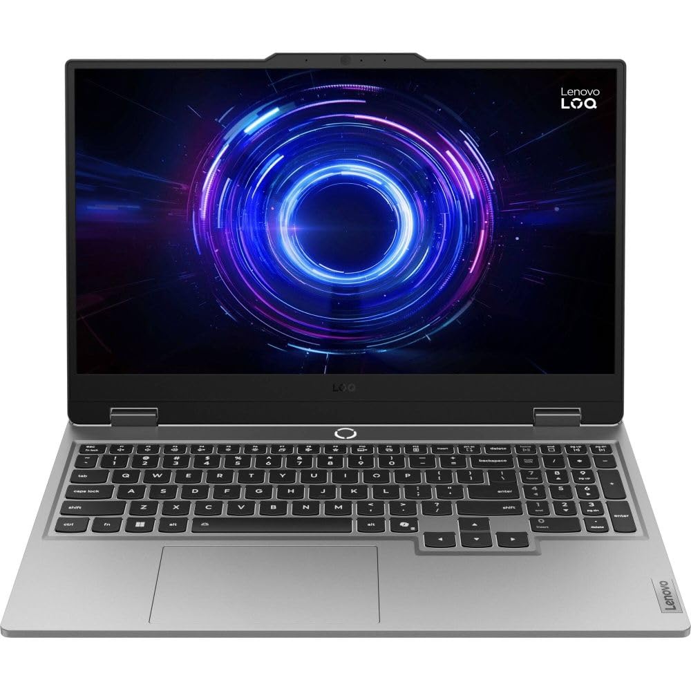 لپ تاپ بازی لنوو (ارتقا یافته) مدل LOQ 15IRX10، دارای صفحه نمایش 15.6 اینچی FHD IPS با نرخ بروزرسانی 144Hz، پردازنده اینتل Core i7-13650HX، حافظه رم 16GB DDR5، حافظه داخلی 512GB SSD، گرافیک GeForce RTX 5060 با حافظه 8GB، صفحه کلید با نور پس‌زمینه سفید انگلیسی، رنگ خاکستری لونا