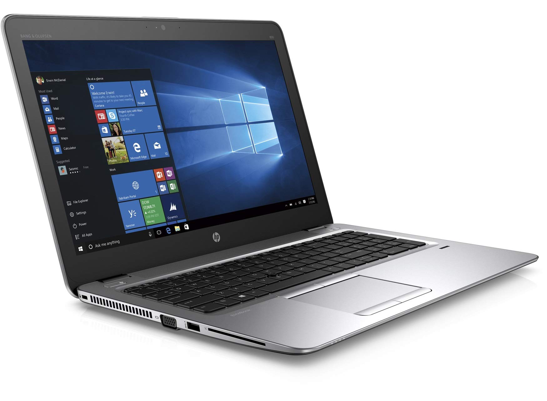 لپ تاپ HP Elitebook 850 G3 بازسازی‌شده، 15.6 اینچ، Intel Core i5 6200U، 8GB RAM DDR4، 256GB حافظه جامد SSD، ویندوز 11