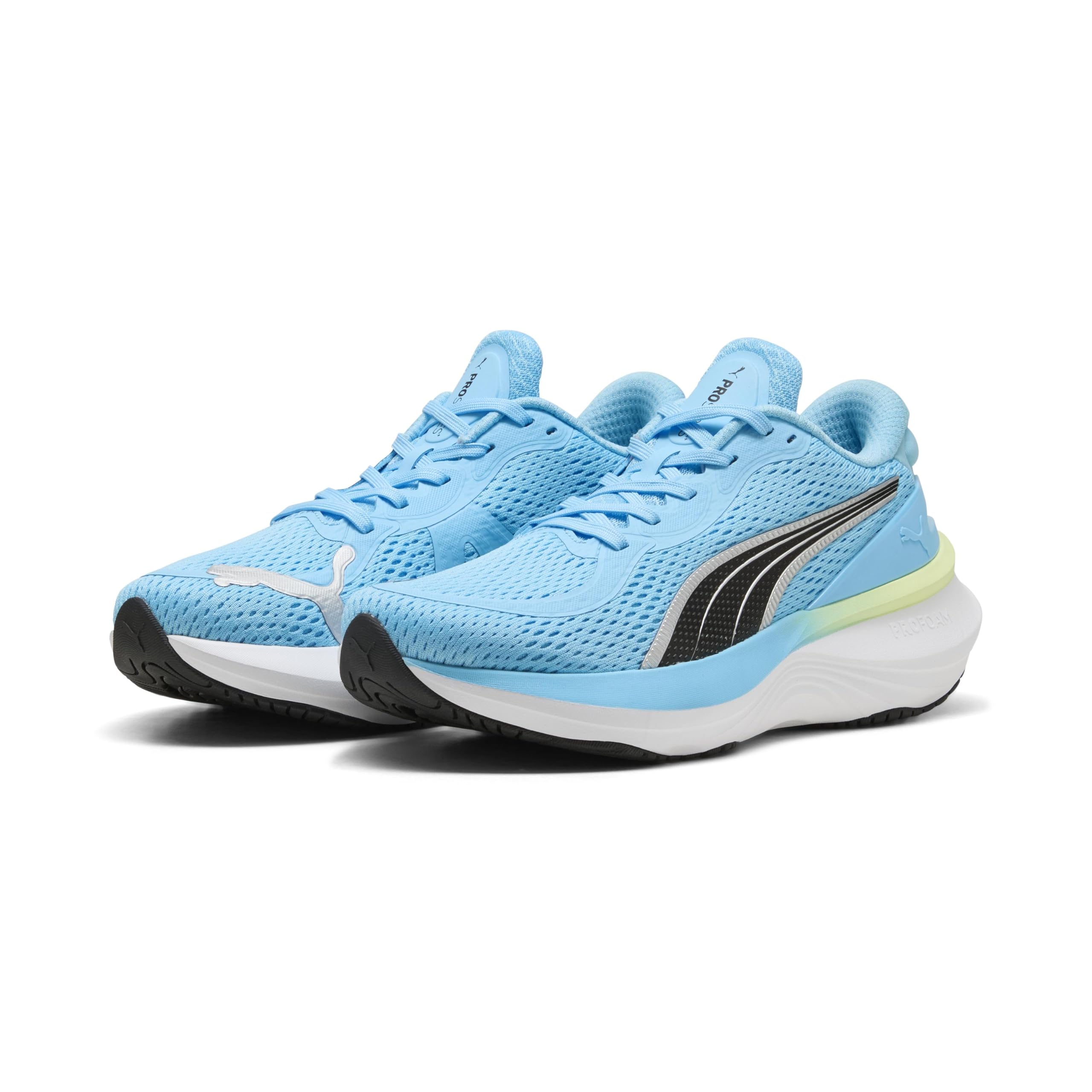 کفش دویدن جاده ای PUMA Scend Pro 2 برند یونی‌سِکس بزرگسال سایز ۴۲ اتحادیه اروپا، آبی شاد، آبله سیب-مشکی PUMA