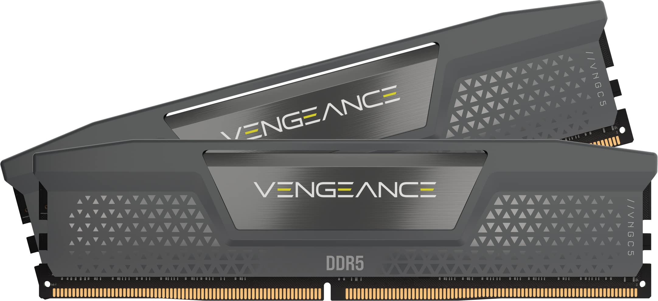 حافظه رایانه دسکتاپ CORSAIR VENGEANCE DDR5 32GB (2 x 16GB) تا 6000MHz CL38-44-44-96 1.35V Intel XMP 3.0 AMD EXPO - خاکستری