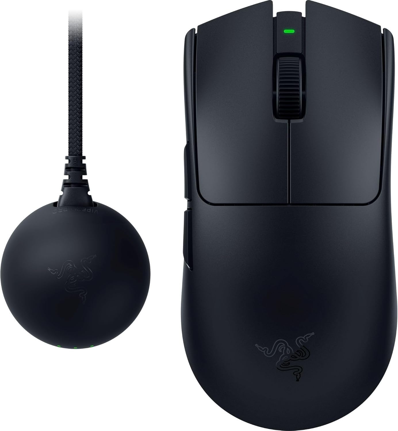 ماوس بازی بی‌سیم Razer Viper V4 Pro: تقارنی، سبک با وزن ۴۹ گرم، نرخ نمونه‌برداری ۸K، حسگر نوری ۵۰ هزارDPI، سوئیچ‌های نوری نگاه ژن ۴، ۶ کنترل قابل برنامه‌ریزی، بی‌سیم هایپرسرعت - مشکی