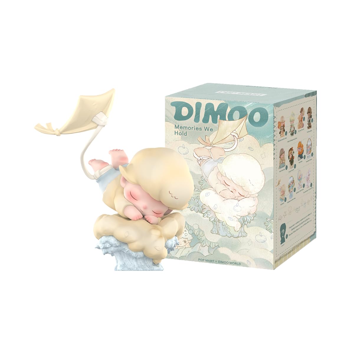 سری شکلک‌های POP MART DIMOO Memories We Hold 1 عدد، اشیاء جمع‌آوری‌پذیر هدیه‌ای، لوازم تزئینی سری DIMOO Memories We Hold 1 جعبه
