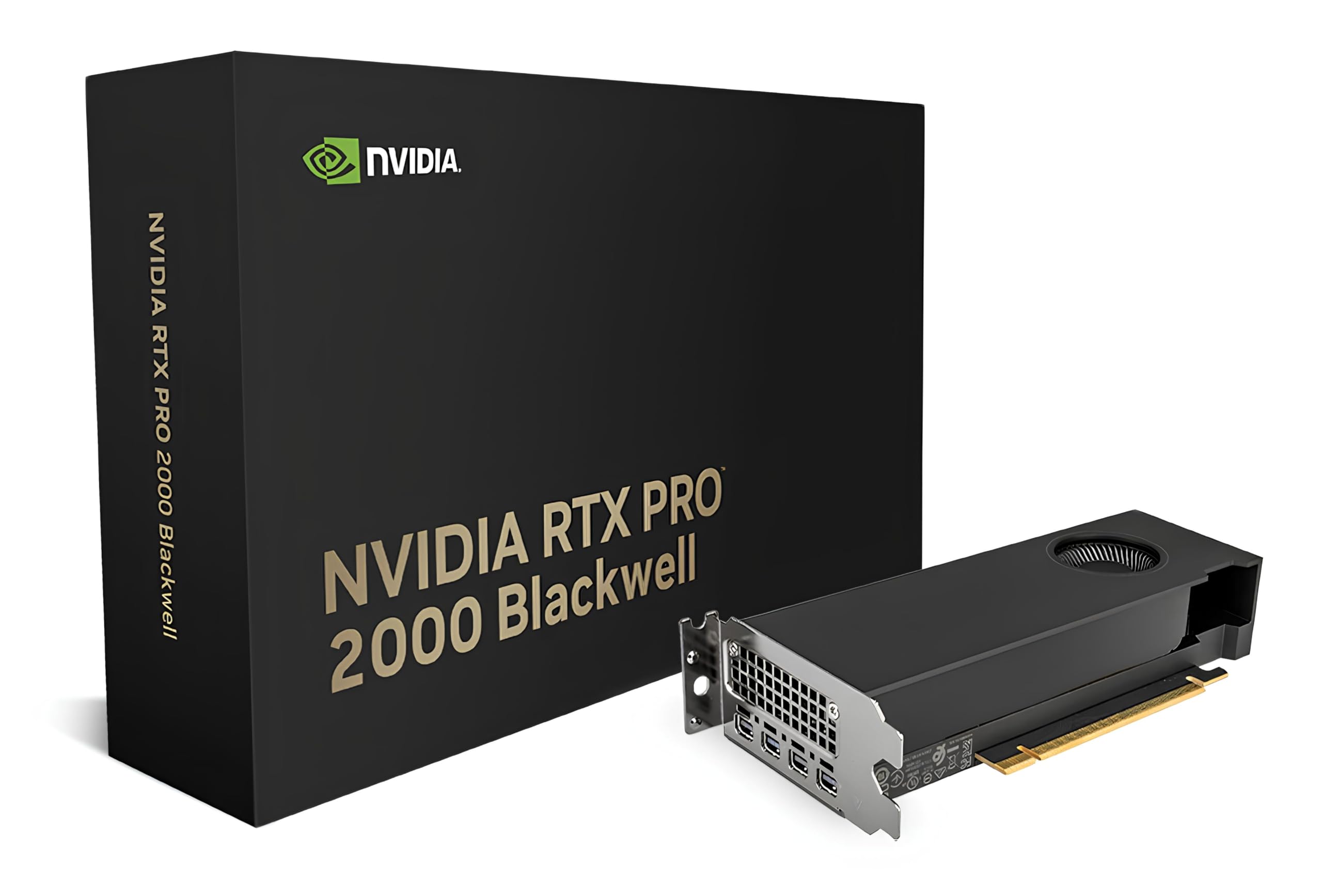 پردازنده گرافیک حرفه‌ای NVIDIA RTX PRO 2000 Blackwell — 16 گیگابایت GDDR7 ECC | 4352 هسته CUDA | هسته‌های Tensor و RT نسل چهارم | شتاب‌دهی هوش مصنوعی و گرافیک | PCIe نسل ۵ | دوگانه