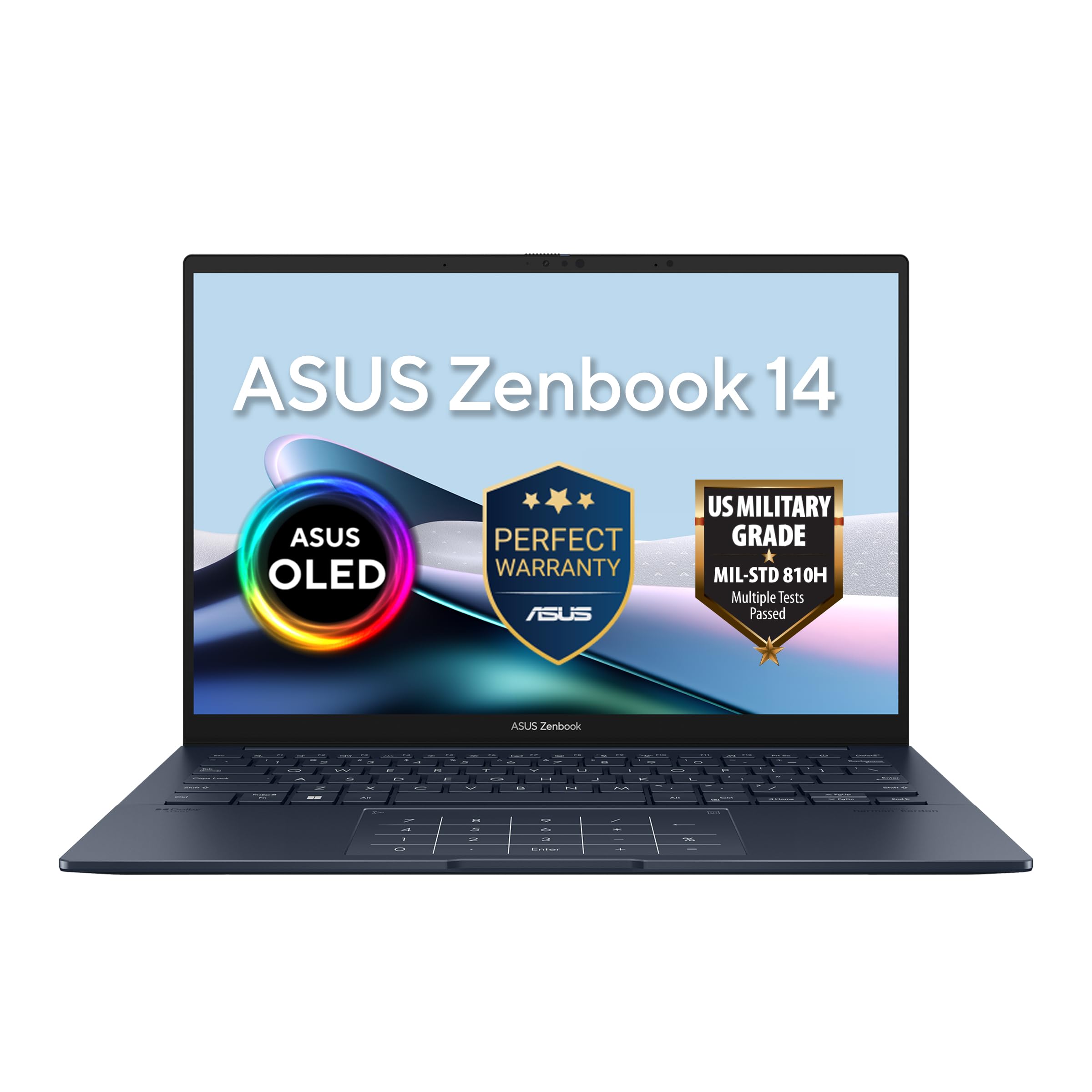 لپ تاپ ASUS Zenbook 14 AI (رنگ آبی تفکر) | اینتل کور اولترا ۹ ۲۸۵H، نمایشگر ۳K OLED ۱۴ اینچ، ۳۲ گیگابایت RAM LPDDR5X، ۱ ترابایت SSD، گرافیک Intel Arc، Intel AI Boost NPU تا ۱۳TOPS، ویندوز ۱۱ [UX3405CA-SU855W] نسخه استاندارد امارات متحده