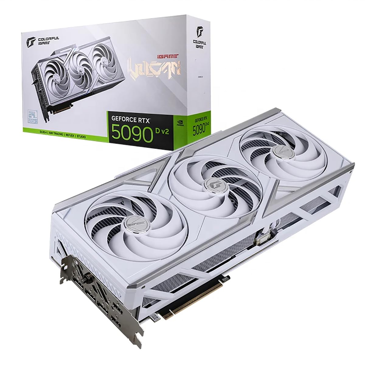 کارت ویدیو COLORFUL iGame RTX 5090 D v2 Vulcan W OC با حافظه 24GB PCIE 5.0 GDDR7 512 BIT