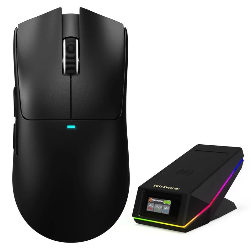 موشواره بازی بی‌سیم سبک ATTACK SHARK X11 PRO V2 با سه حالت - مشروط سیاه - موش مشروط سیاه